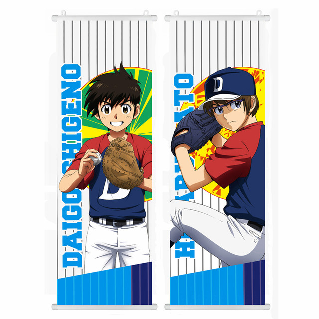 Anime/major 2ª shigeno daigo/sato hikaru imagem suspensa, poster, pintura  de tecido, mural, tapeçaria - AliExpress